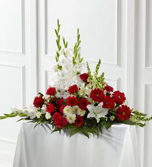 The FTD® Crimson & White™ Arrangement